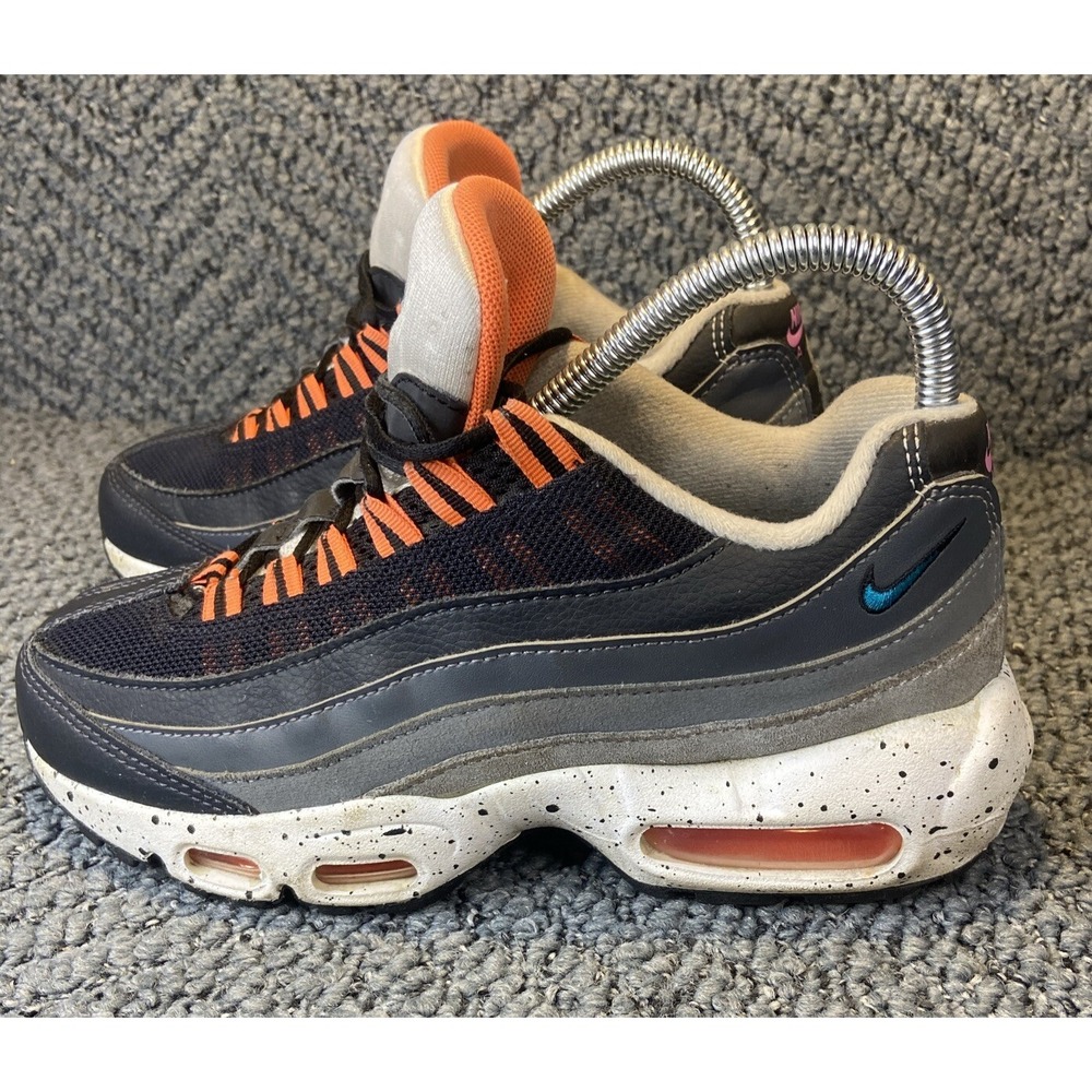 Nike Kids Navy Gray Orange Accent Sneakers